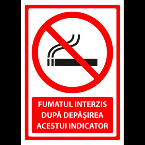 Indicator pentru fumatul interzis dupa depasirea acestui indicator